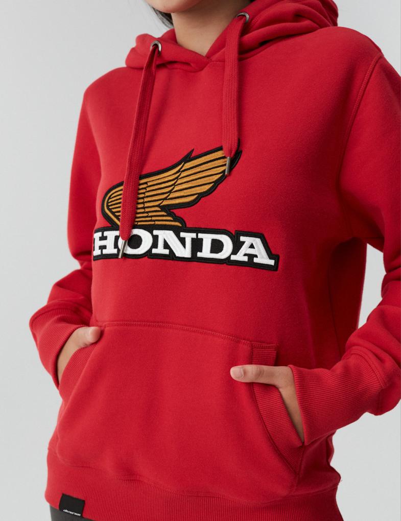 Женский худи DEXT с аппликацией HONDA красный — изображение 3