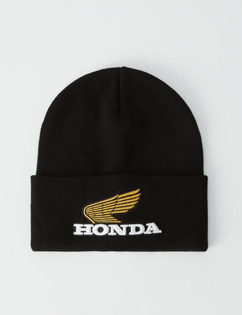 Мужская теплая шапка с логотипом HONDA черная
