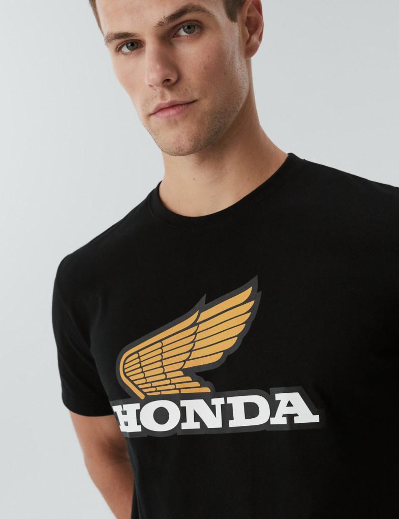 Чоловіча футболка з великим логотипом Honda чорна - Зображення 3