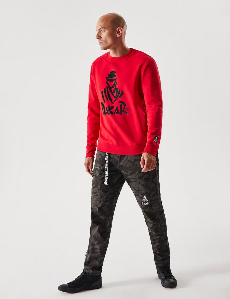 Свитшот мужской с большим логотипом Dakar красный — изображение 7
