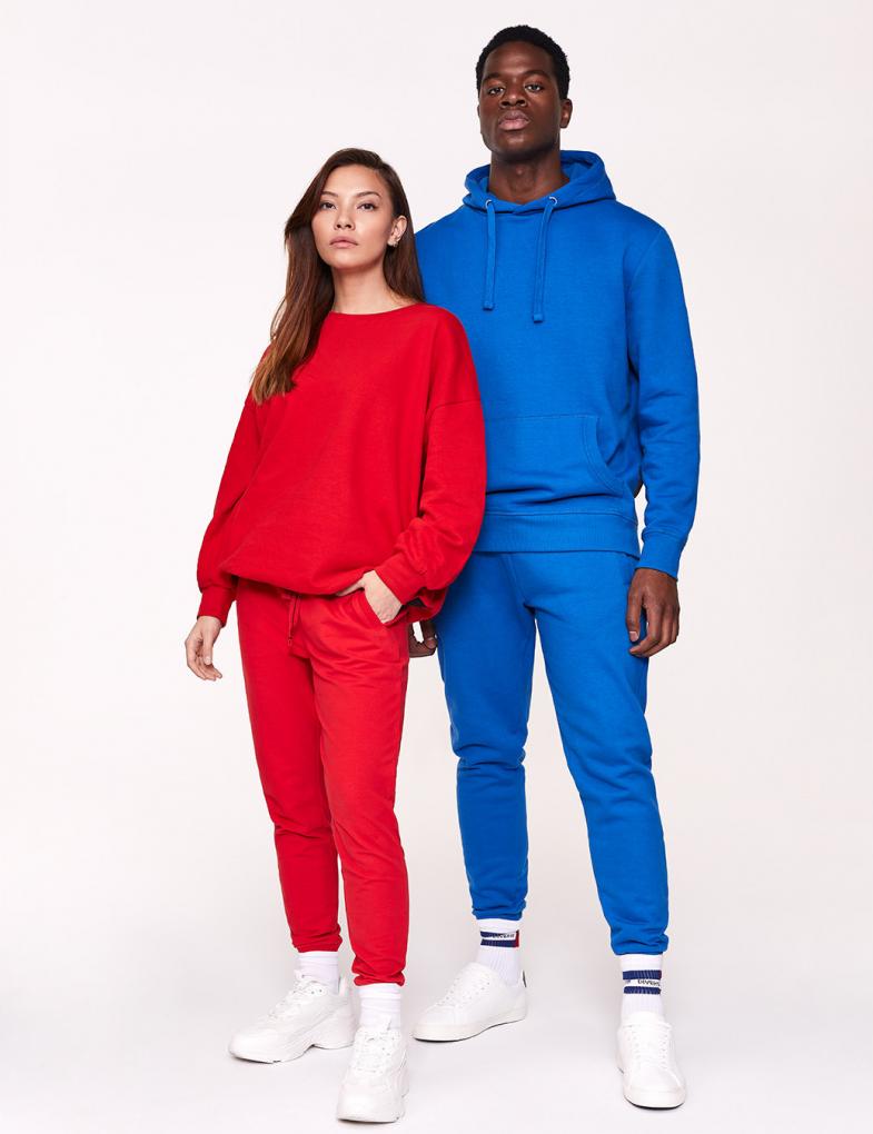 Женские спортивные брюки с карманами с декором Colors System красные — изображение 2