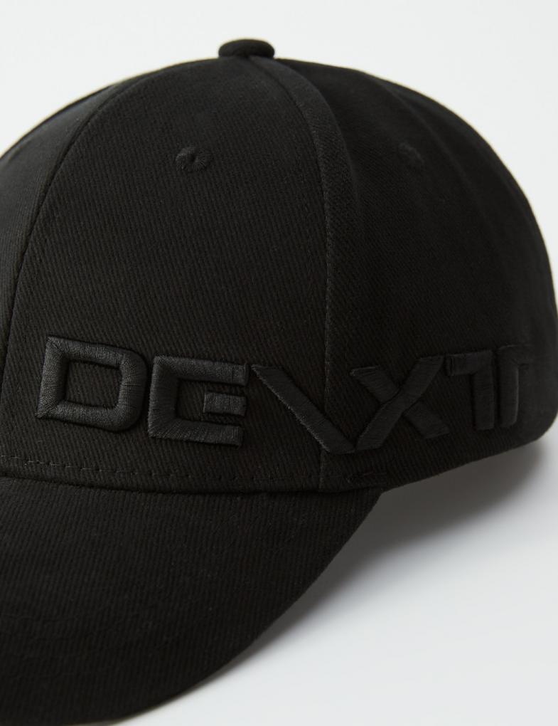Чоловіча бавовняна кепка з вишитим логотипом DEXT чорна - Зображення 2