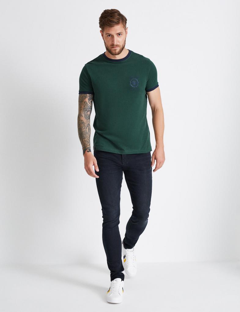 Мужские джинсы slim fit классические приталенные черные