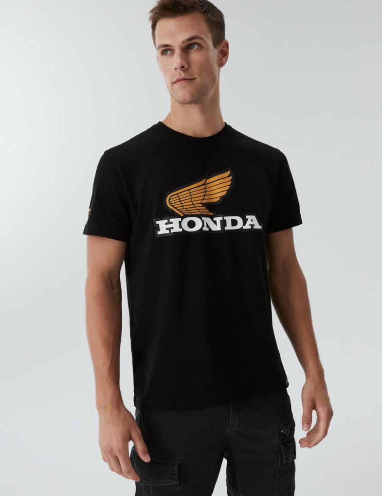 Чоловіча футболка з великим логотипом Honda чорна - Зображення 2
