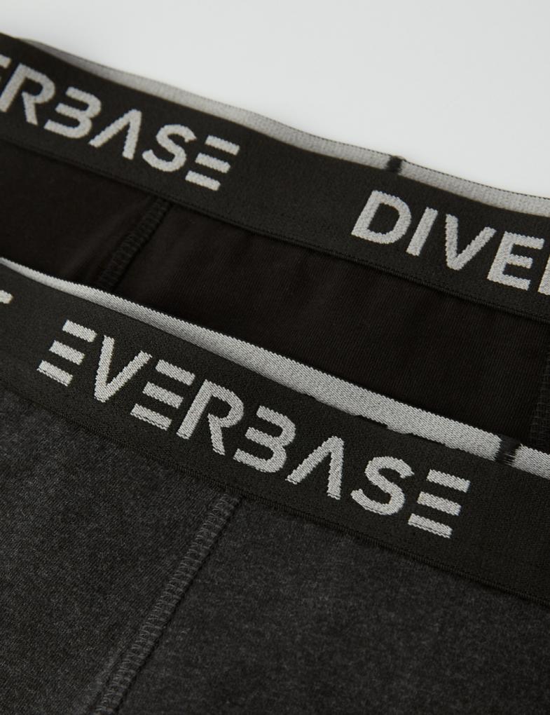 Чоловічі бавовняні труси-боксерки лінії Everbase 2 шт чорні - Зображення 4