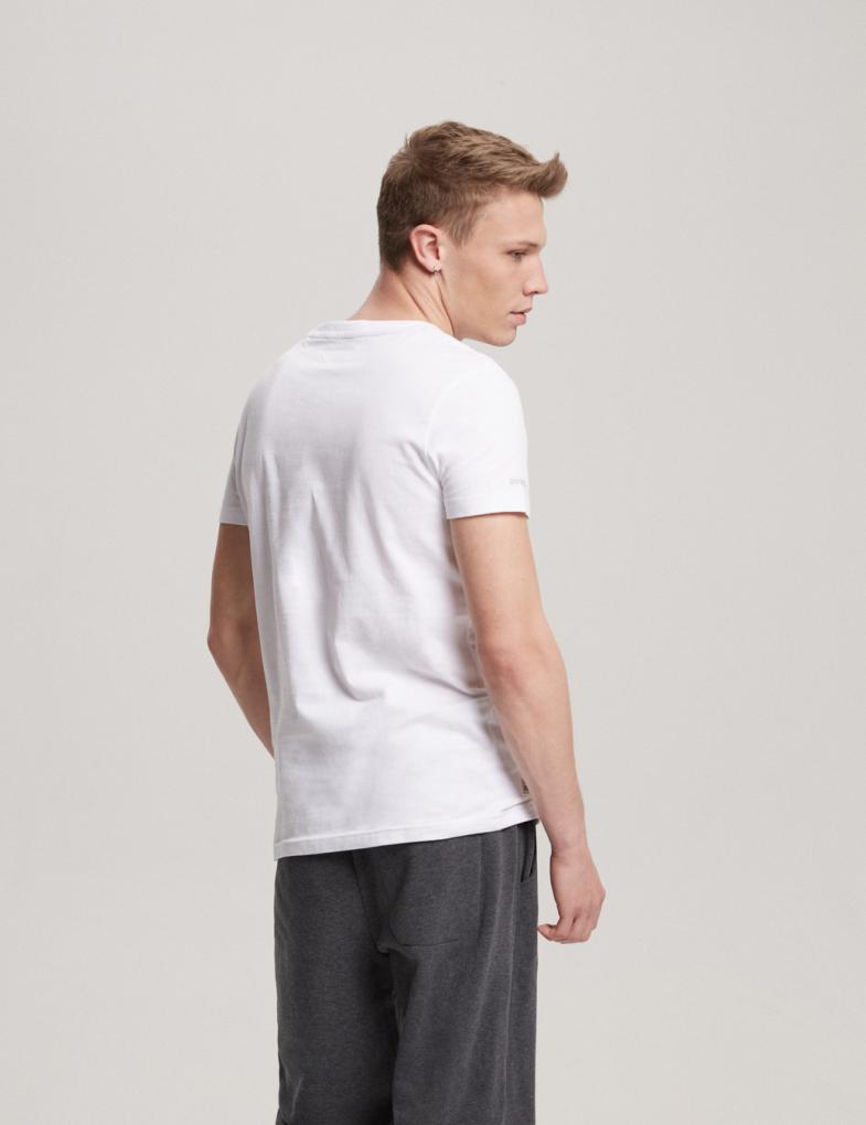 Мужская футболка slim fit коллекции Everbase белая — изображение 3
