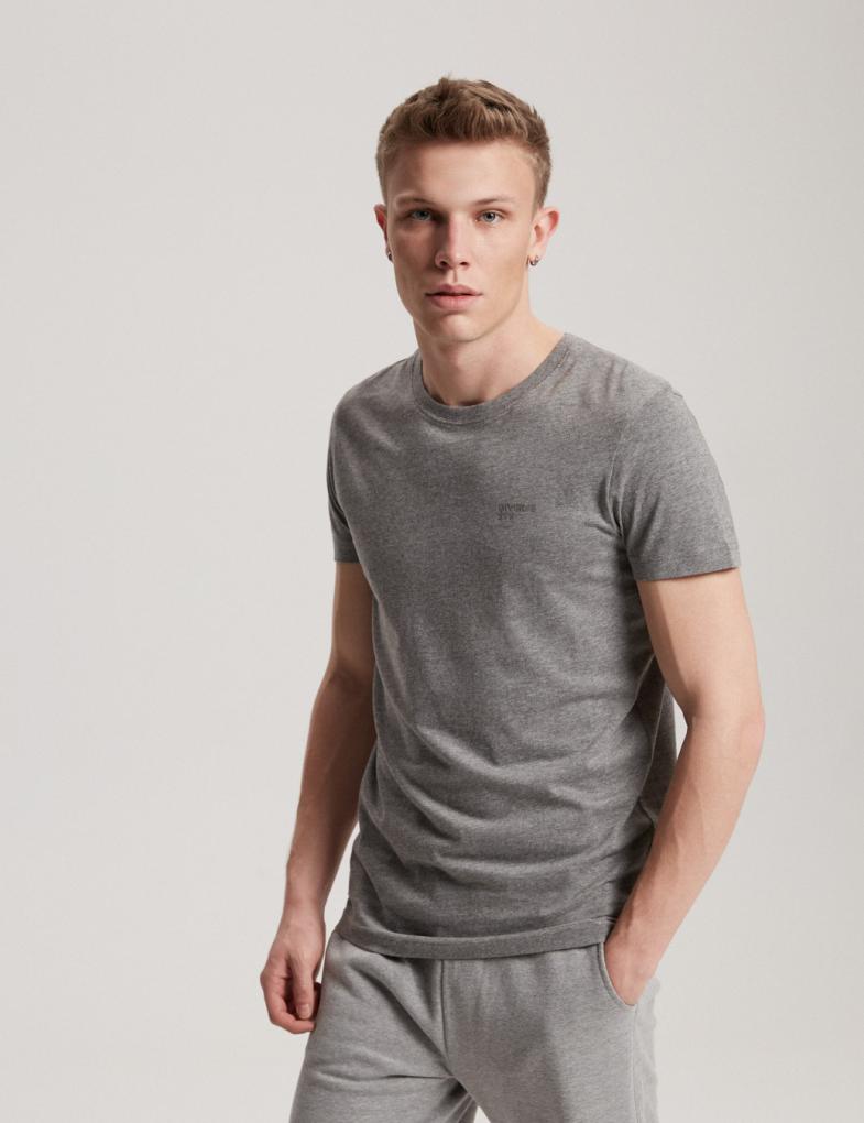 Мужская футболка slim fit коллекции Everbase серая меланжевая