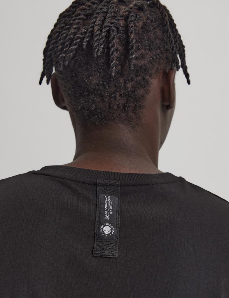 Мужская футболка с принтом DEXT в стиле urban crafted черная — изображение 4