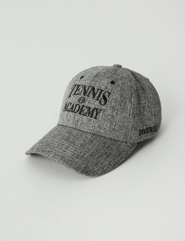 Чоловіча кепка з вишитим написом Tennis Academy меланжева сіра
