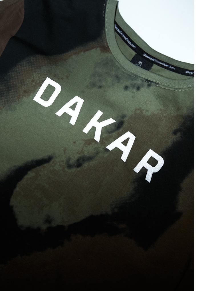 Мужская футболка с камуфляжным узором линейки Dakar хаки — изображение 4