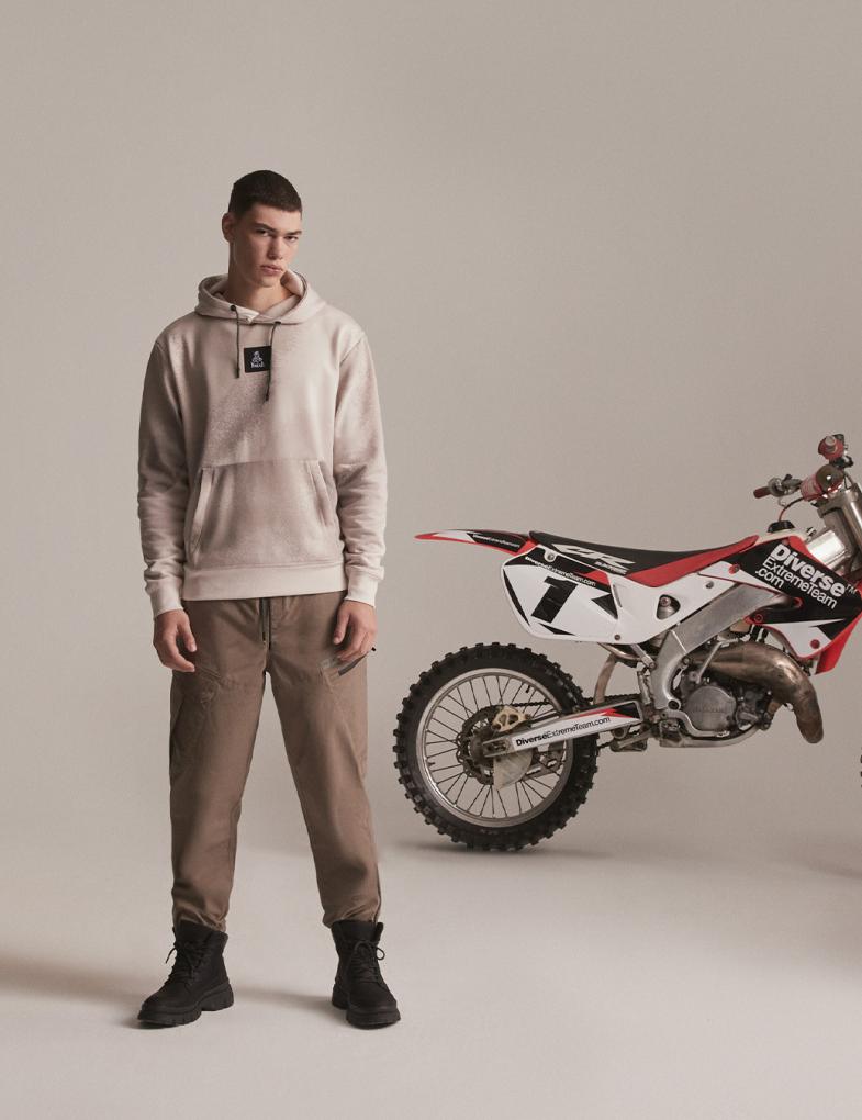 Чоловічий худі з набивним візерунком колекції Dakar камуфляжний