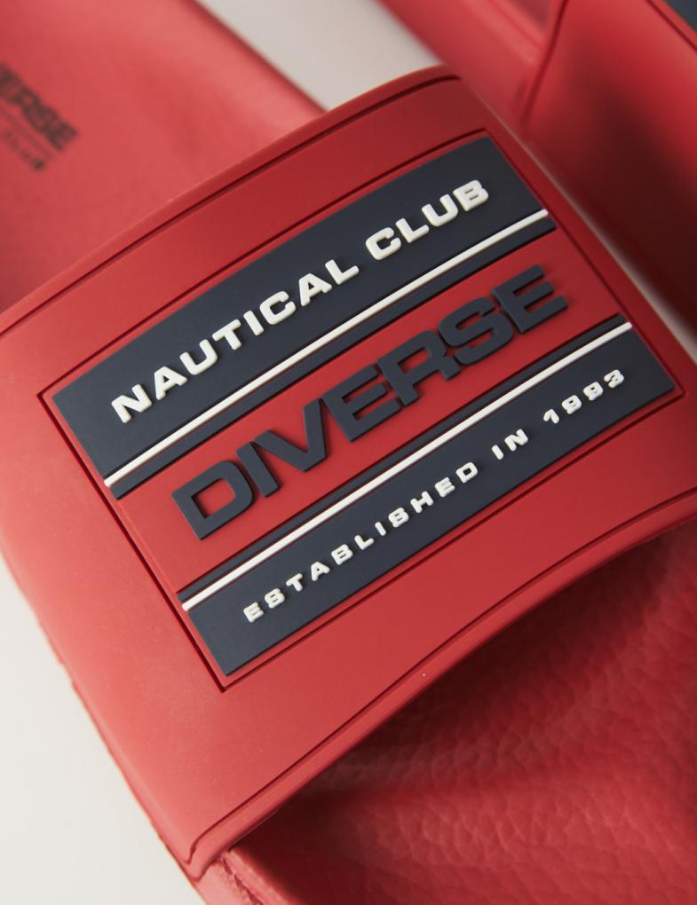 Мужские шлепанцы с 3D брендированием Nautical Club красные — изображение 2