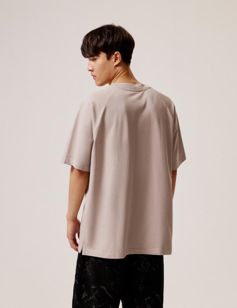 Чоловіча футболка oversize DEXT RAGS сіра - Зображення 2