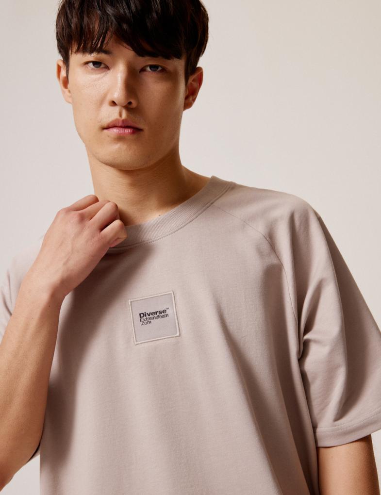 Чоловіча футболка oversize DEXT RAGS сіра - Зображення 3