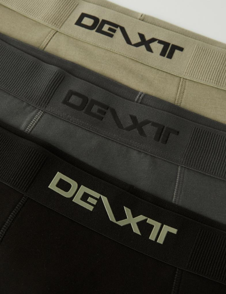 Комплект чоловічих трусів боксерів DEXT RIBBY 3 пари чорні - Зображення 2