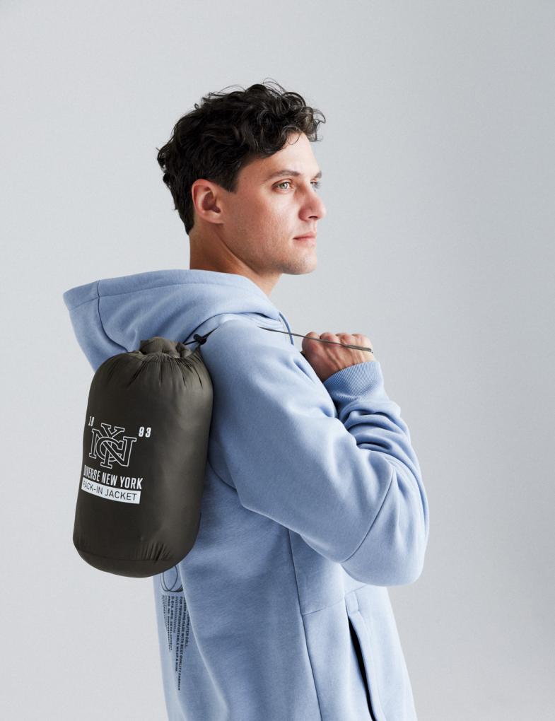 Чоловіча стьобана куртка PERNEO з капюшоном коричнева - Зображення 6