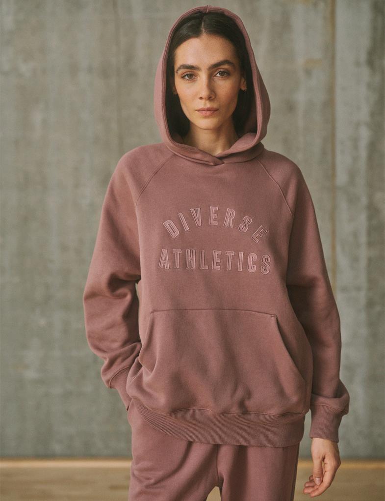 Женский худи с капюшоном и нашивкой Diverse Athletics вересковый — изображение 3