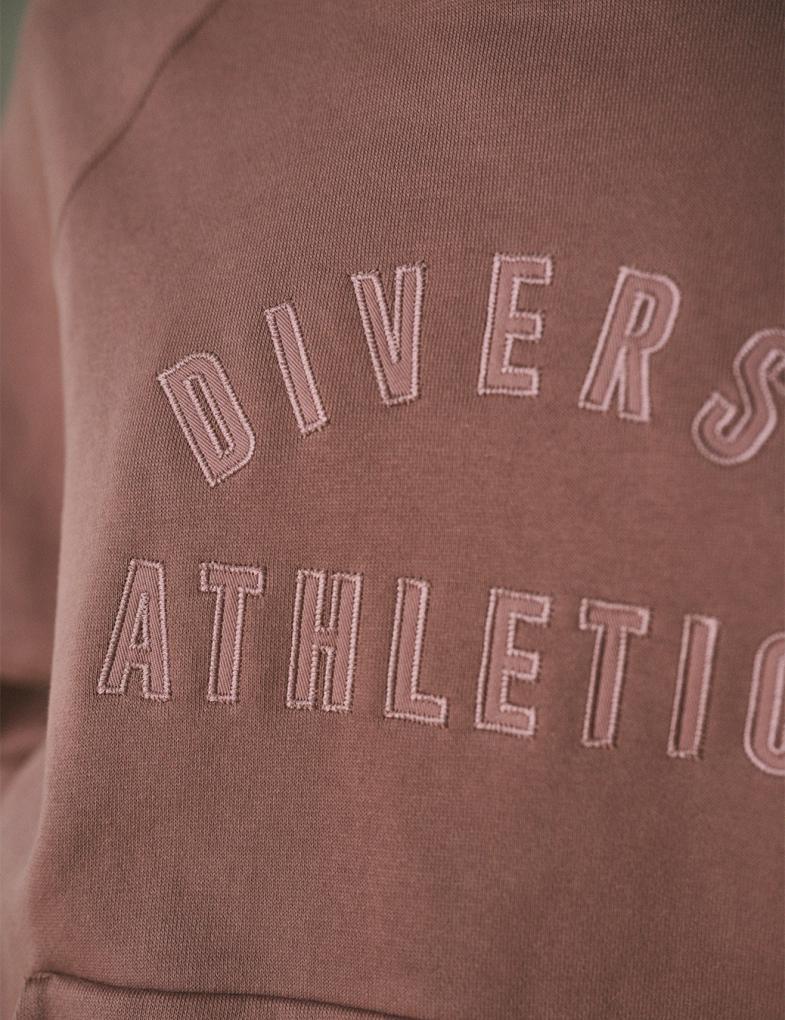 Женский худи с капюшоном и нашивкой Diverse Athletics вересковый — изображение 4