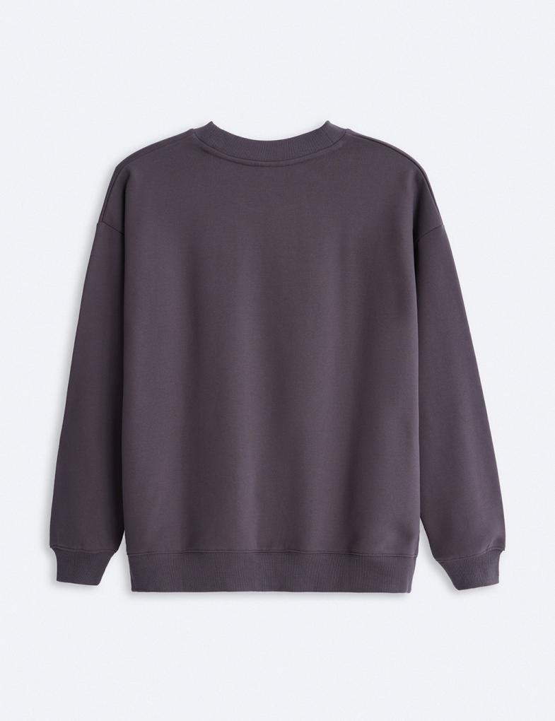 Жіночий світшот oversize асфальтовий - Зображення 6
