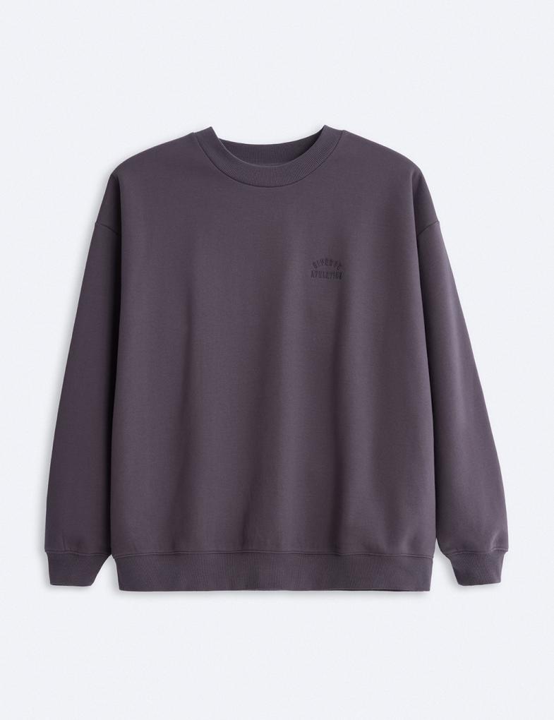 Жіночий світшот oversize асфальтовий - Зображення 5