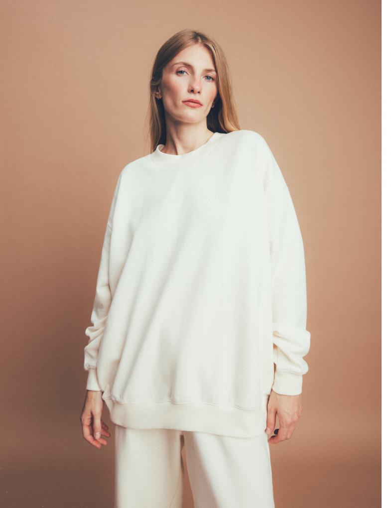 Жіночий світшот oversize кремовий