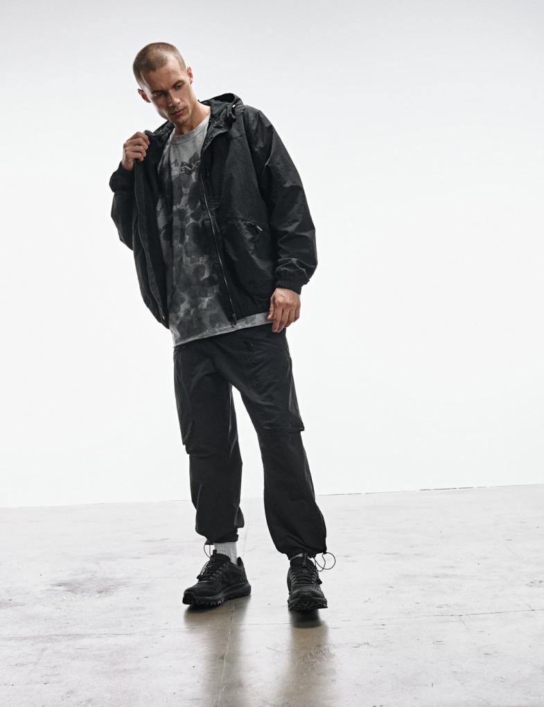Чоловічі нейлонові штани DEXT EGEN jogger fit чорні - Зображення 2