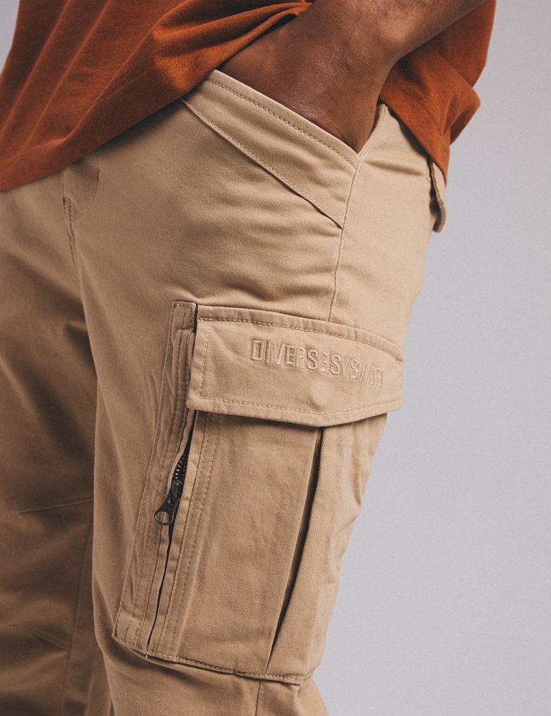 Мужские брюки STONES cargo fit бежевые — изображение 3
