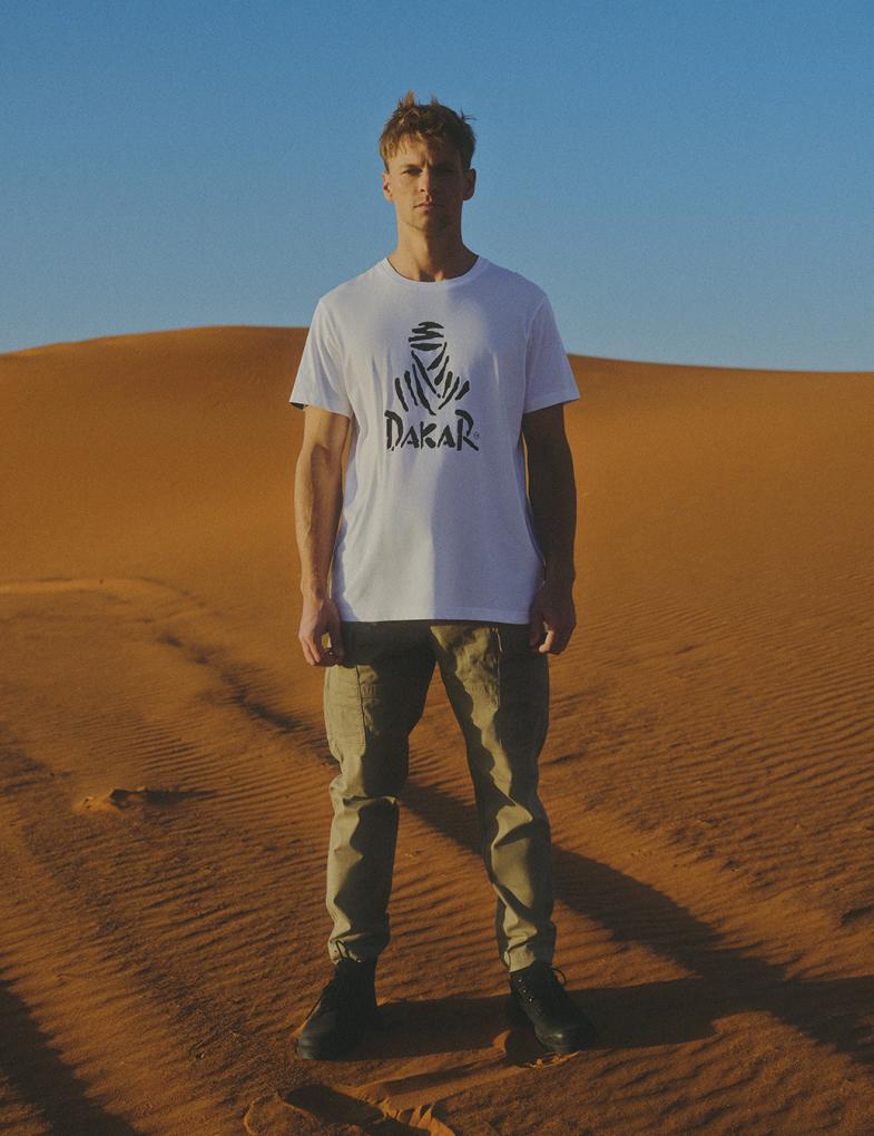 Чоловіча футболка Dakar DES LOGO біла