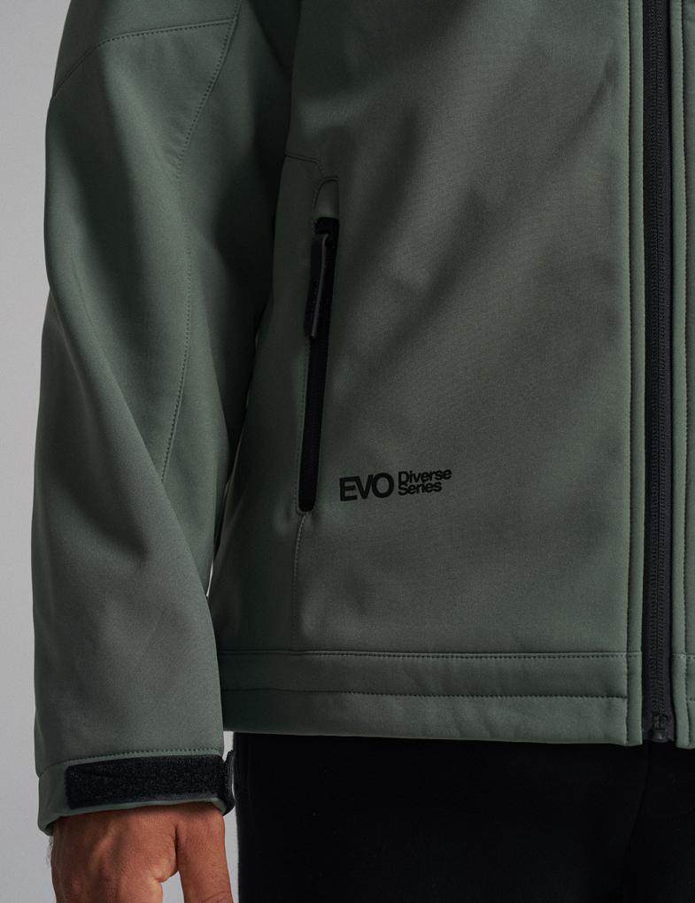 Чоловіча куртка софтшел EVO SOFT 0524 ST з лінії EVOLUTION хакі - Зображення 12