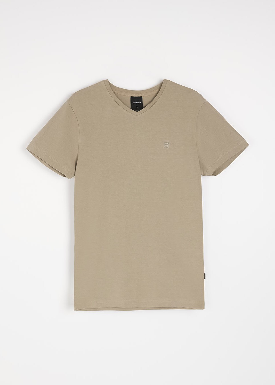 Футболка чоловіча V NECK 252 з V-подібним вирізом хакі - Зображення 2