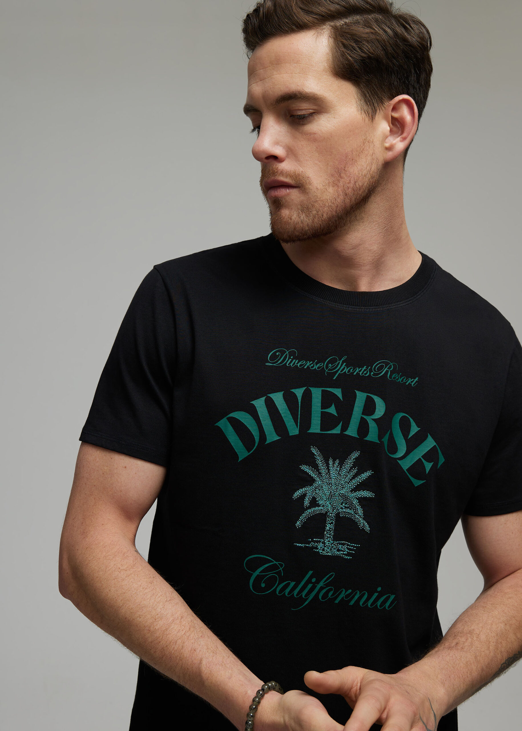 Футболка мужская Premium PALM 01 с принтом черная — изображение 3