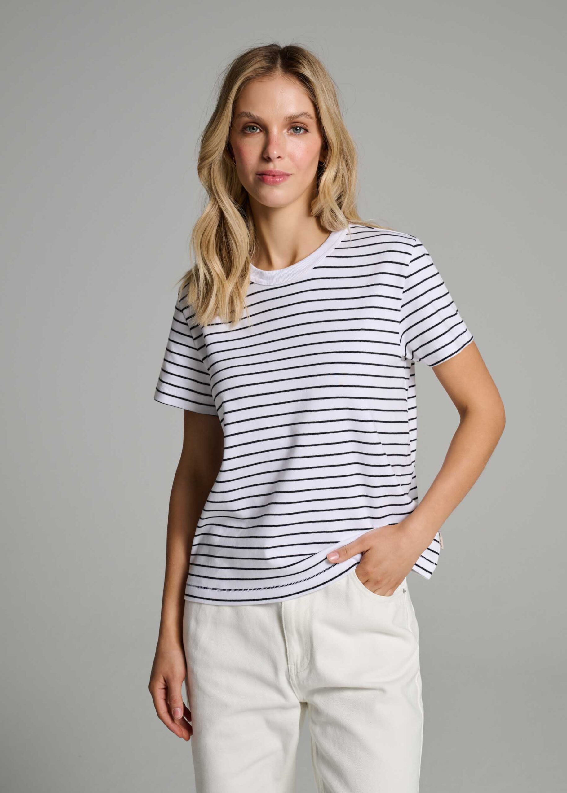 Футболка в полоску женская QLOMA heavy-cotton многоцветная