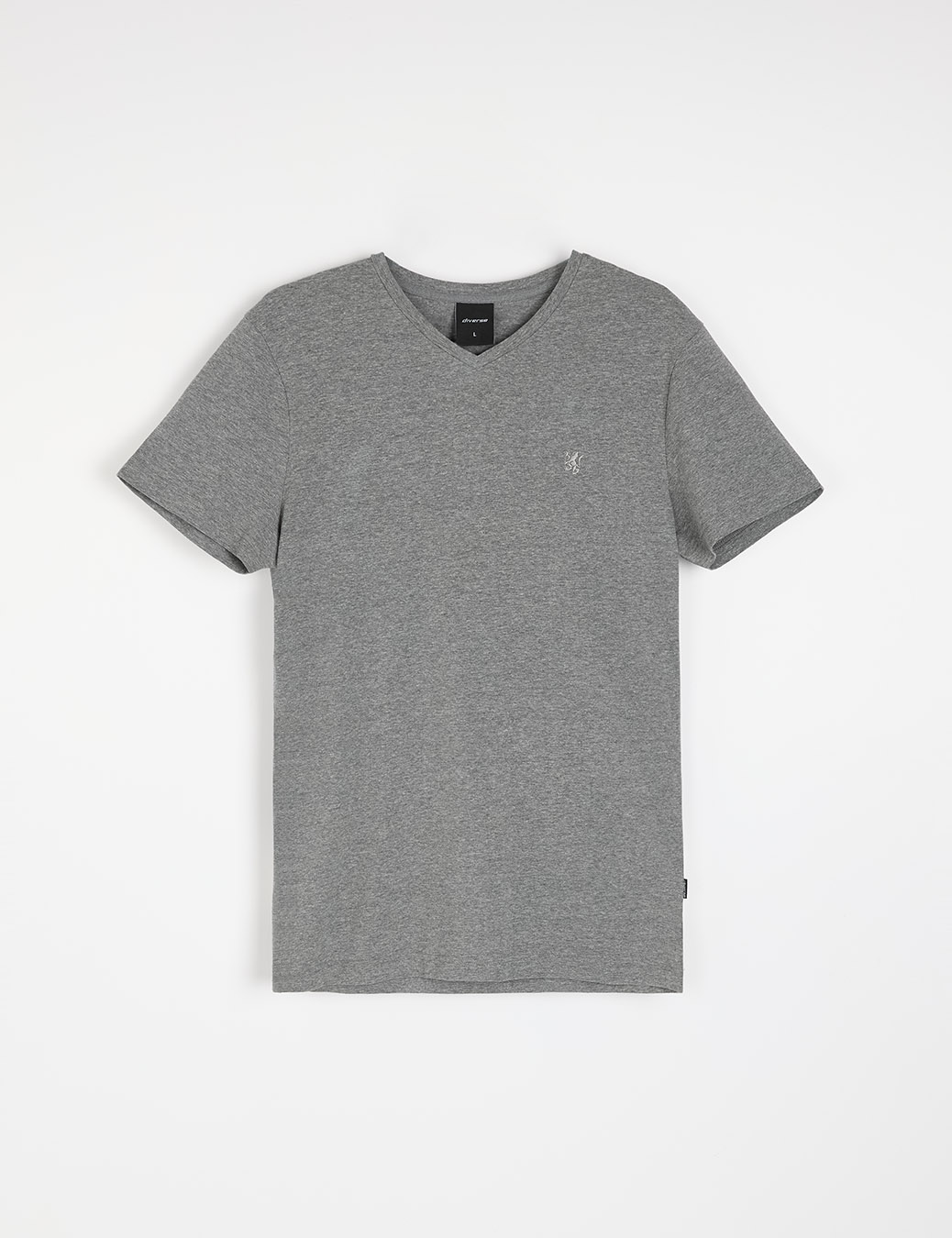 Футболка чоловіча V NECK 252 з V-подібним вирізом графітовий меланж - Зображення 6