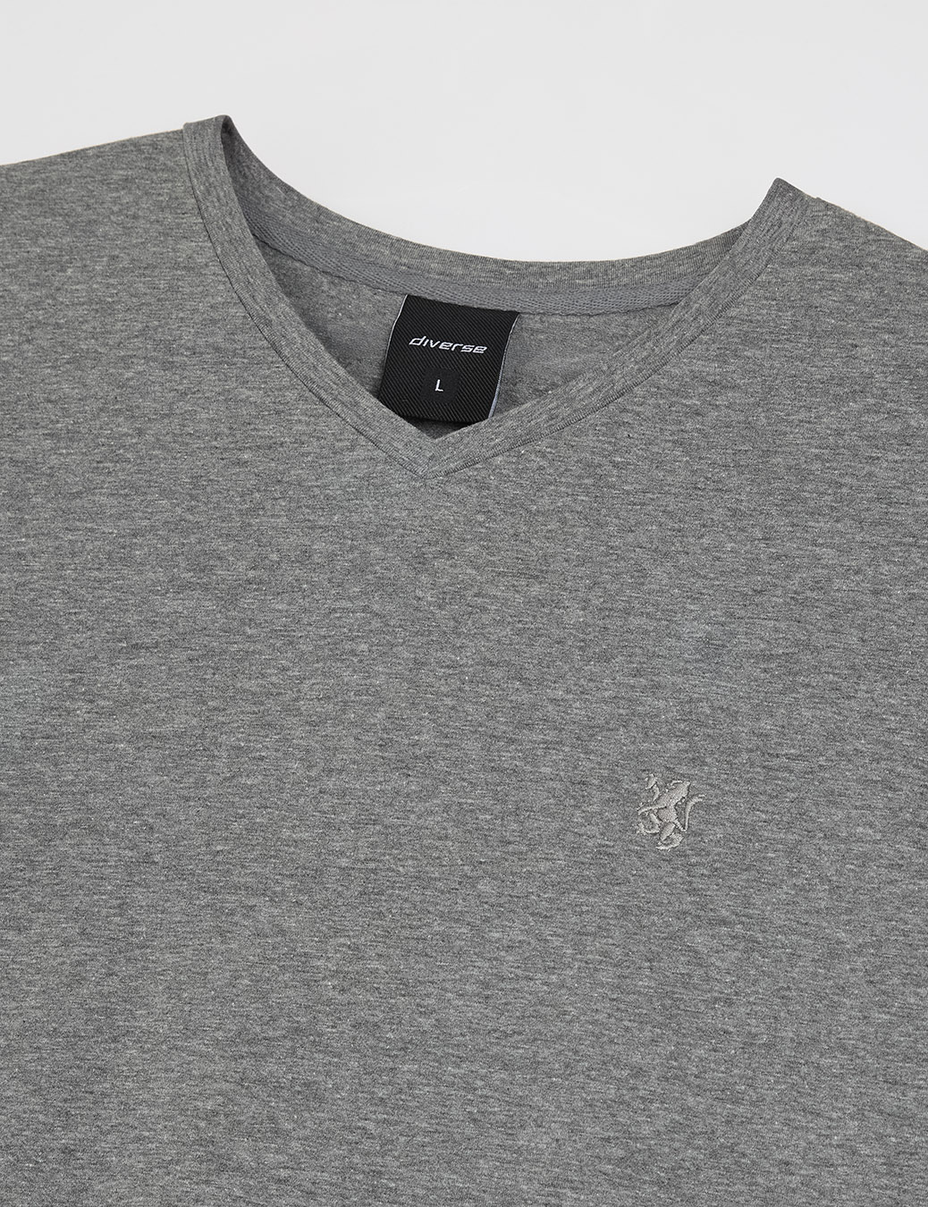 Футболка чоловіча V NECK 252 з V-подібним вирізом графітовий меланж - Зображення 7