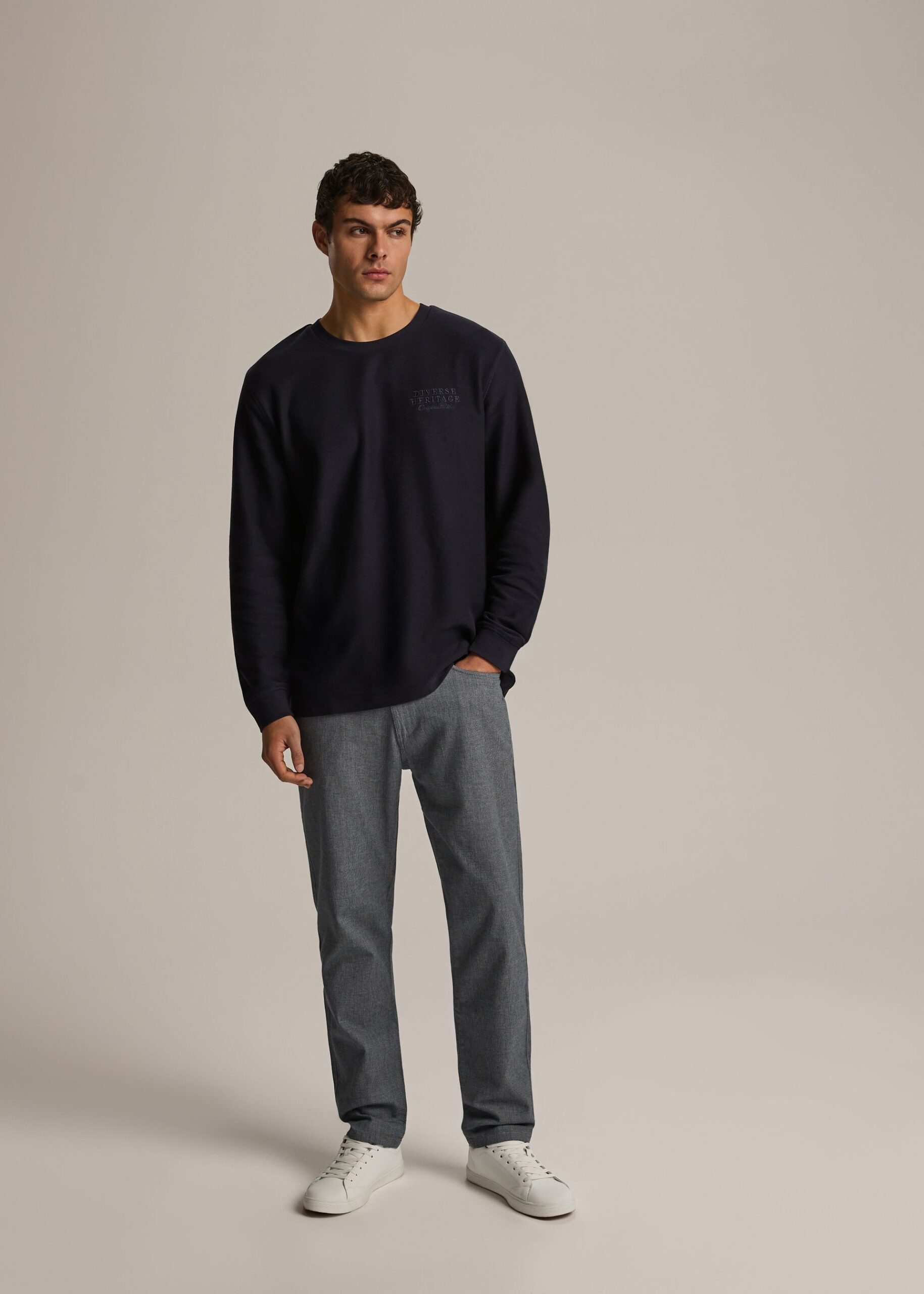 Брюки мужские KAIS P 254 slim fit голубой меланж