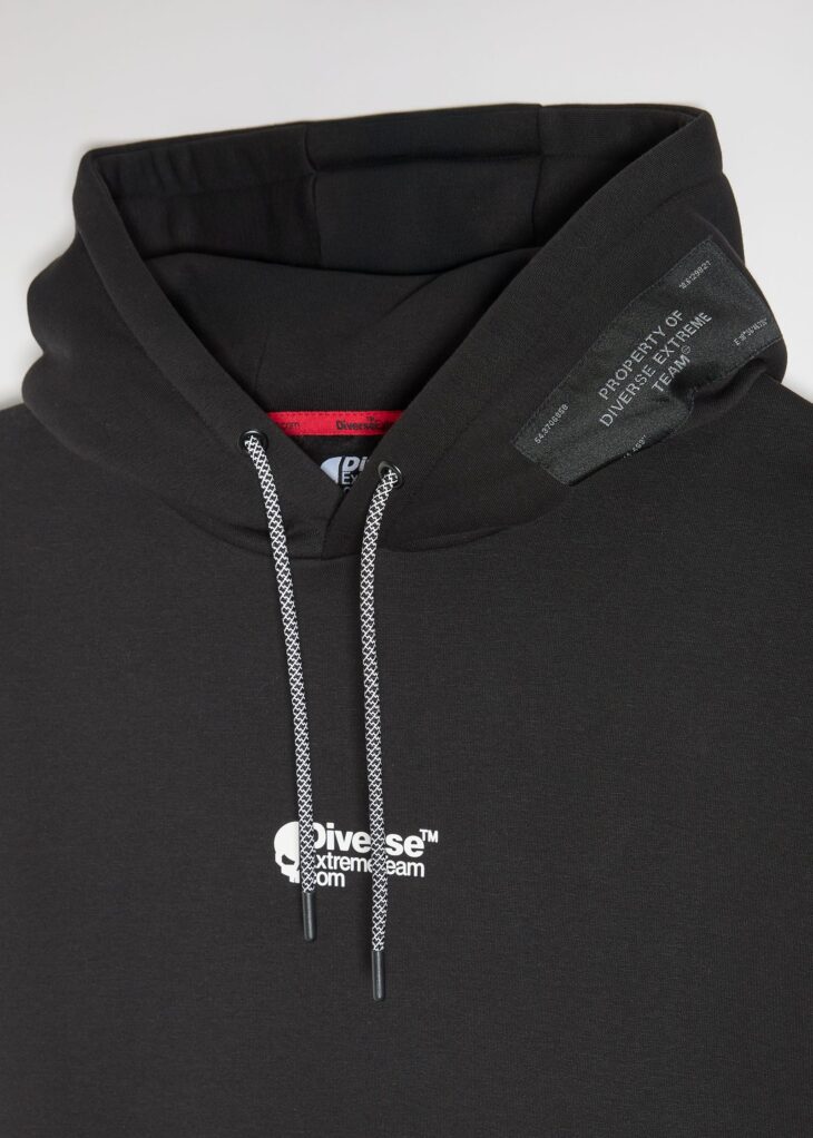 Худи мужское DEXT CORE H4 с принтом на спине черное купить в