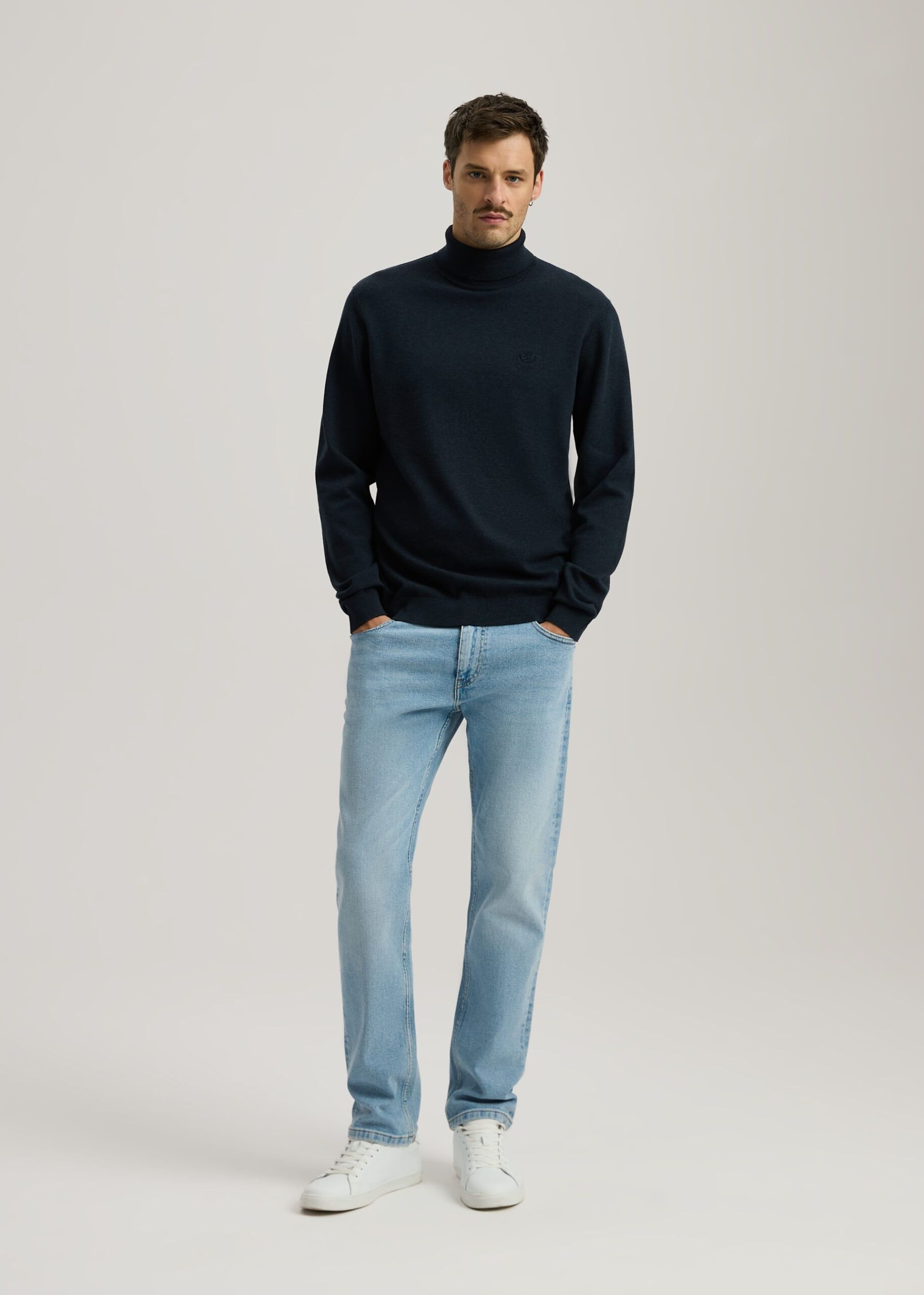 Джинсы мужские NEWMAN 255 классические regular fit голубые — изображение 4