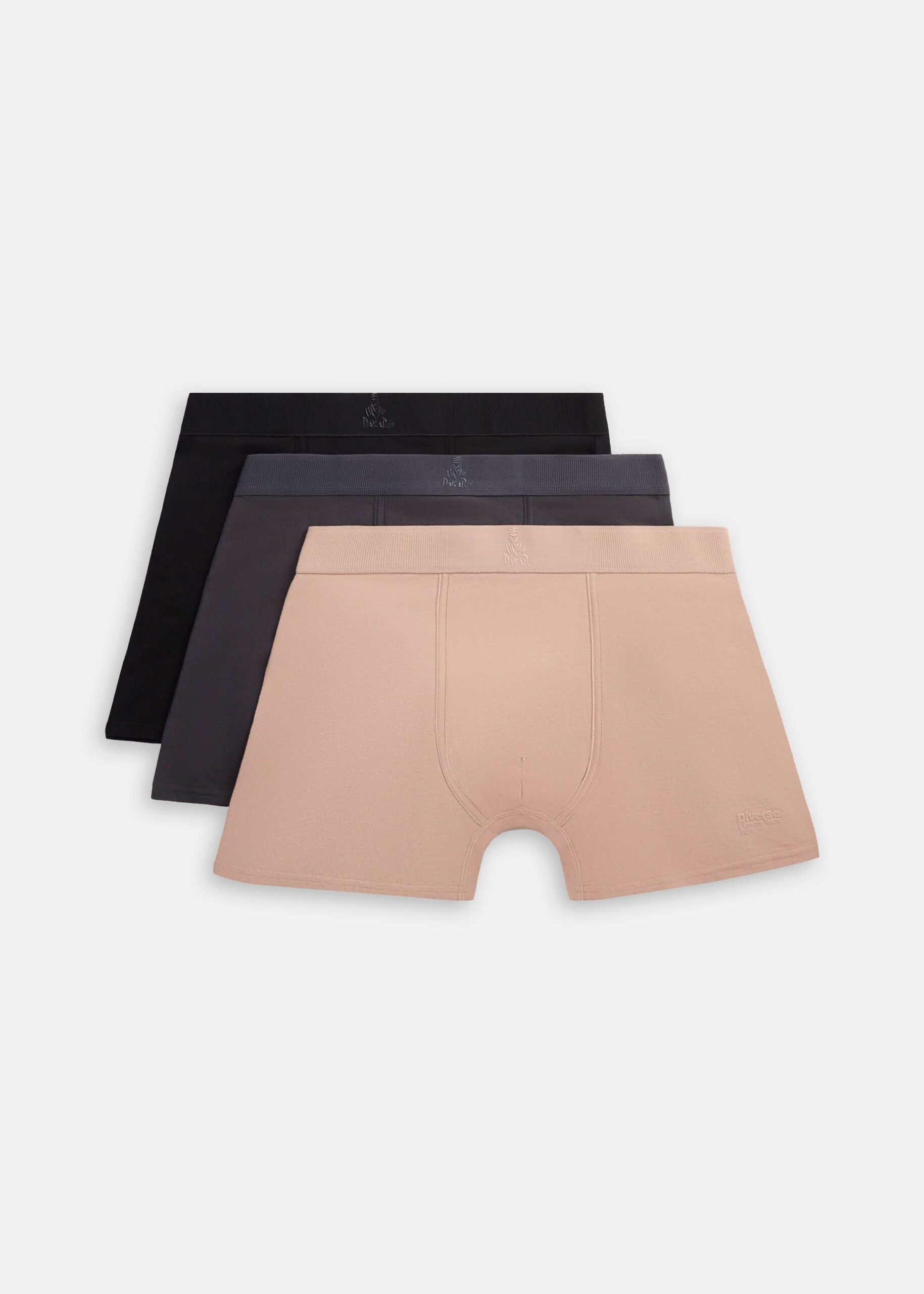 Комплект чоловічих шортів боксерів DKR SNUG 256 3 шт чорний-хакі