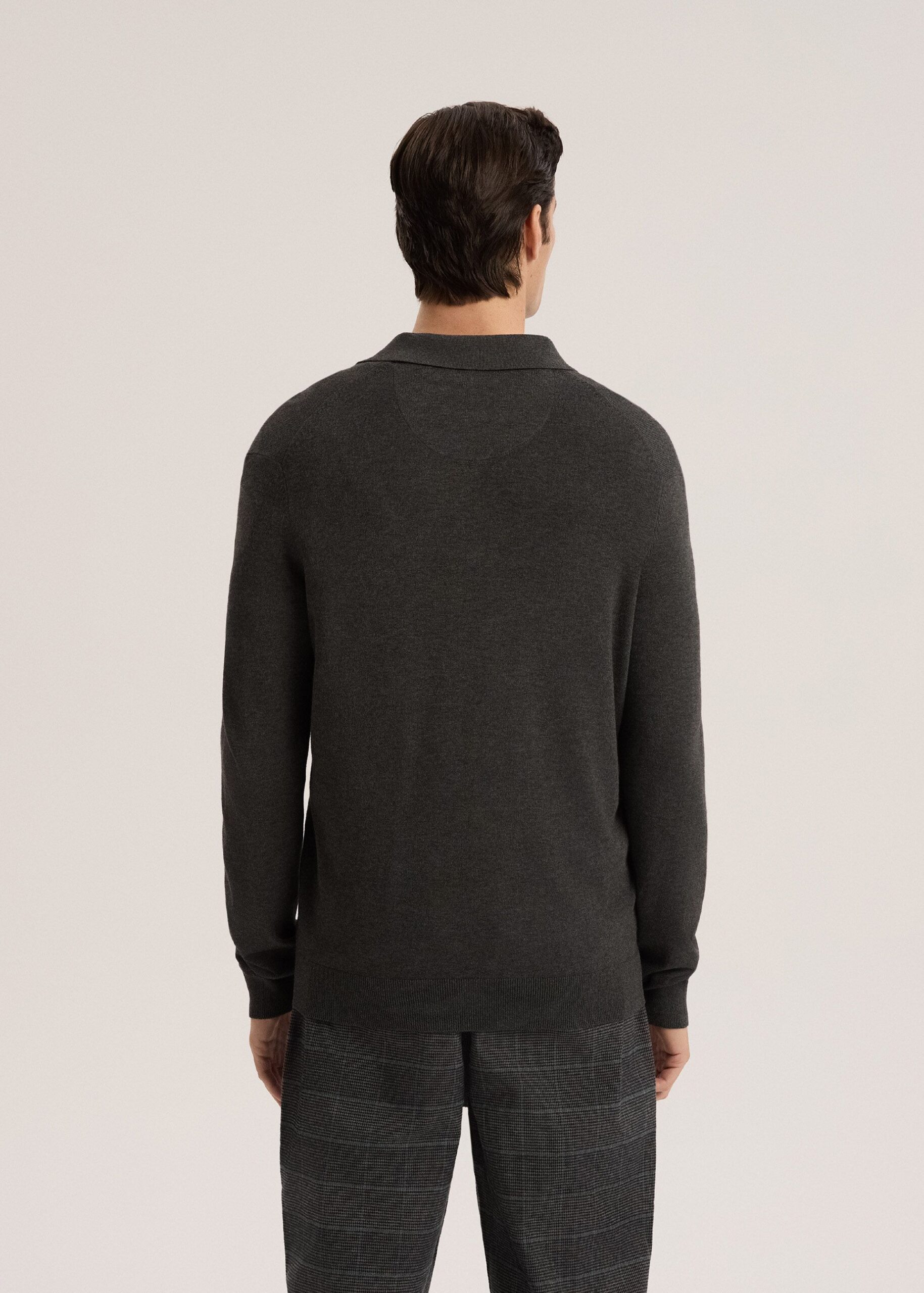 Светр-поло чоловічий POLO SWEATER графітовий меланж - Зображення 5