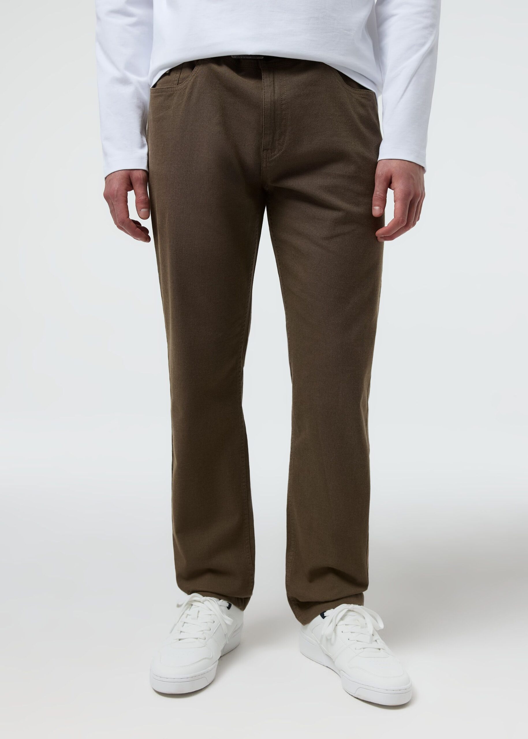 Брюки чоловічі slim fit RADEK хакі меланж - Зображення 2
