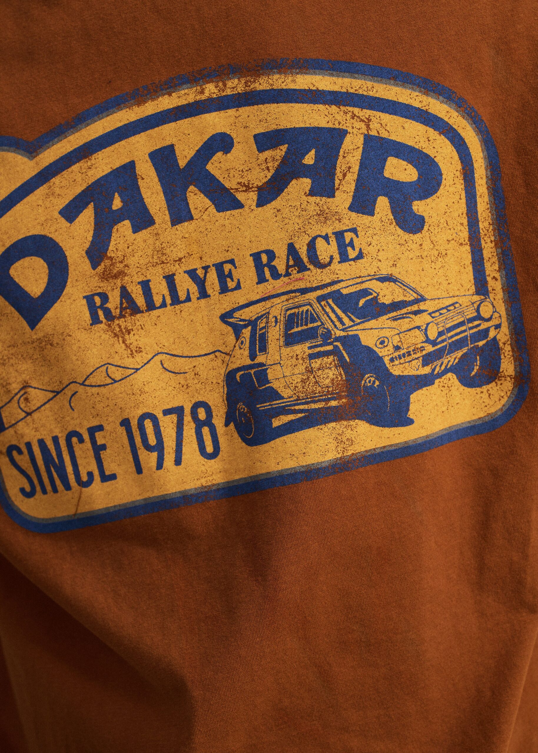 Футболка мужская DKR TRUCK с большим принтом Ралли Dakar кэмел — изображение 4